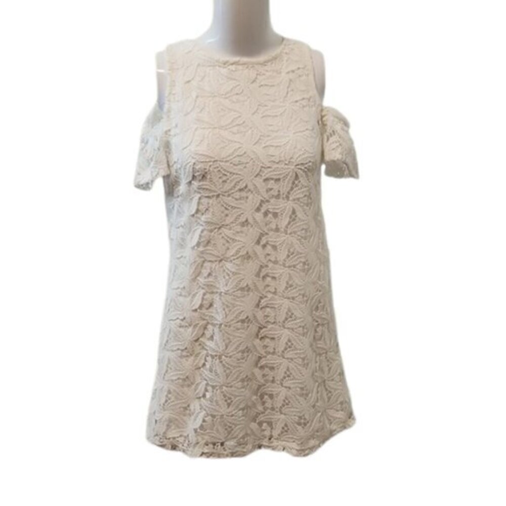 [Zara Girls] White Lace Open Shoulder Dress-Sz 13
